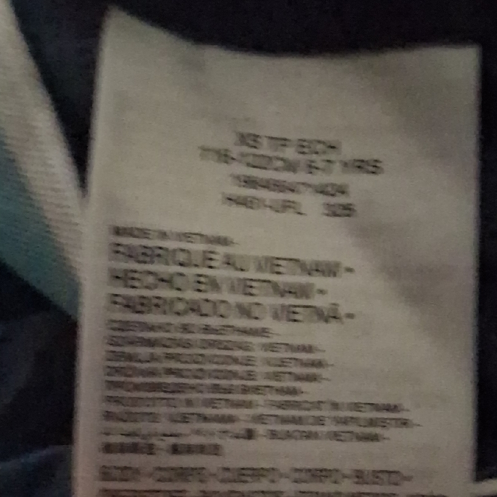 Converse XS Blue  Perforated Top Athletic Spellout tee top - Picture 8 of 13